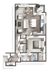 1 Bedroom 1 Bath Axel Row
